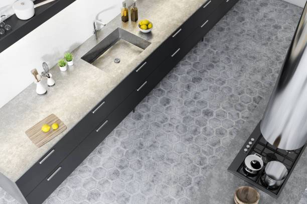 Piso antiderrapante para cocina